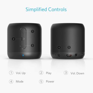 Anker Soundcore Mini, Super-Portable Bluetooth Speaker with 15-Hour Playtime, 66-Foot Bluetooth Range, Enhanced Bass, Noise-Cancelling Microphone - Black - A3101H13 - Image 3