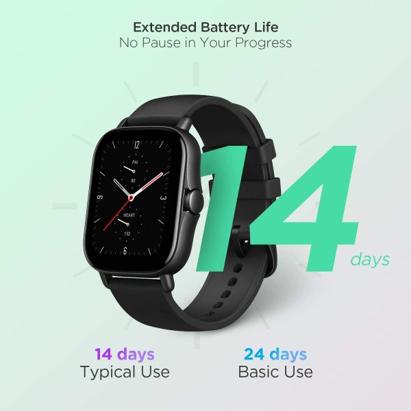 Amazfit GTS 2e Smartwatch For Men Women with Alexa & GPS, Fitness Tracker with 90 Sports Modes, 14 Day Battery Life, Blood Oxygen Heart Rate Monitor, Waterproof, for Android Phone iPhones, Black - Image 9