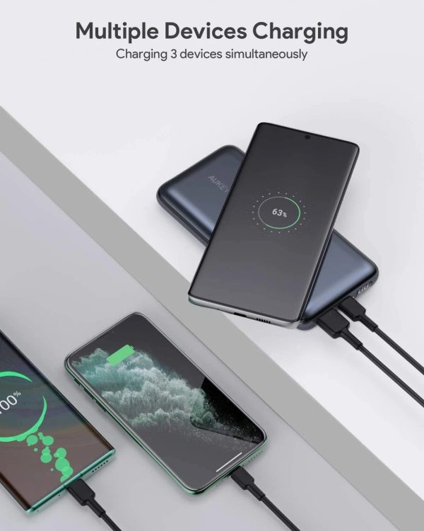 Aukey 20000mAh Basic Pro Wireless Power Bank - Black - PB-WL03 - Image 6