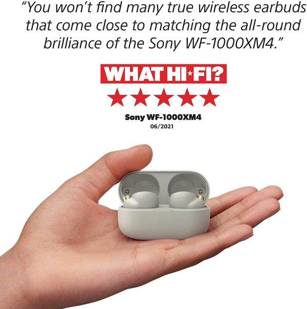 Sony WF-1000XM4 Industry Leading Noise Canceling Truly Wireless Earbud Headphones - Silver - Image 3