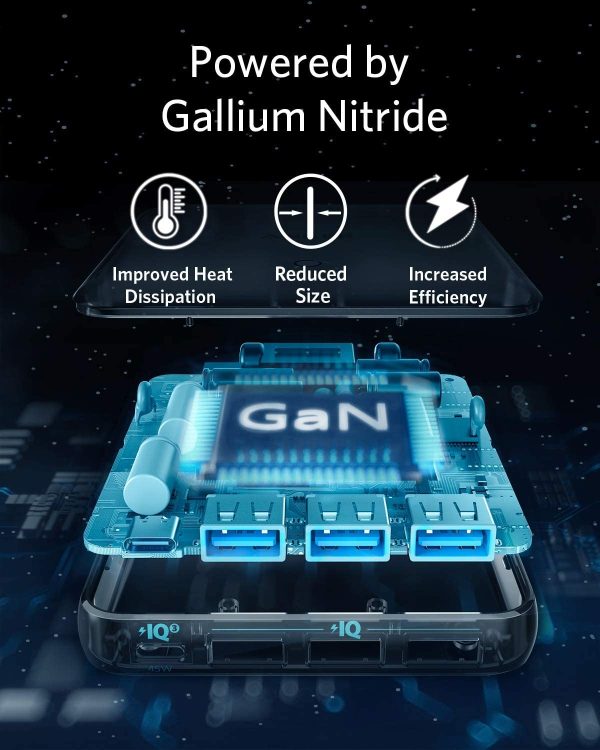 Anker PowerPort Atom III Slim 45W USB-C 20WUSB-A - Black - A2045311 - Image 4