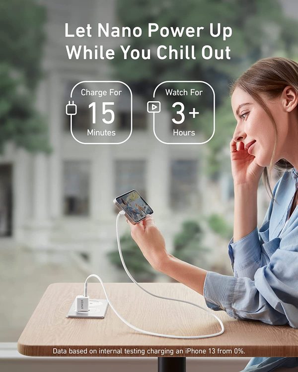 Anker Nano USB C Charger 20W, PIQ 3.0 Durable Compact Fast Charger - White - EU Plug - A2633J22 - Image 5