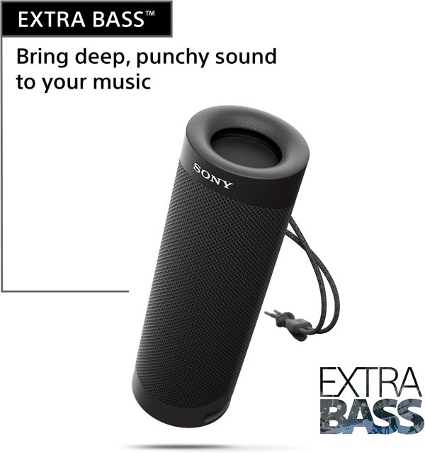 Sony SRS-XB23 EXTRA BASS Wireless Portable Speaker IP67 Waterproof BLUETOOTH and Built In Mic for Phone Calls, Black - SRSXB23/B - Image 3