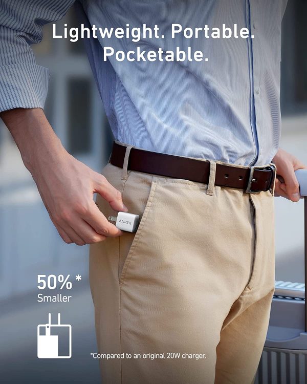 Anker Nano USB C Charger 20W, PIQ 3.0 Durable Compact Fast Charger - White - EU Plug - A2633J22 - Image 6