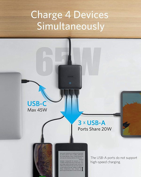 Anker PowerPort Atom III Slim 45W USB-C 20WUSB-A - Black - A2045311 - Image 7