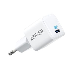 Anker Nano USB C Charger 20W, PIQ 3.0 Durable Compact Fast Charger - White - EU Plug - A2633J22