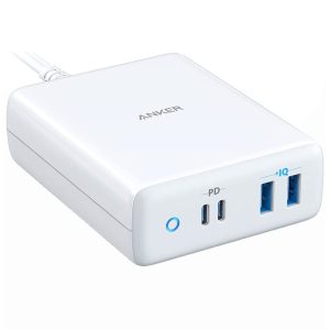Anker 100W 4 Port Charging Station with Power Delivery, PowerPort Atom PD 4 [Intelligent Power Allocation] for MacBook Pro/Air - White - A2041G21