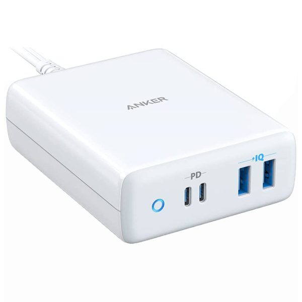 Anker 100W 4 Port Charging Station with Power Delivery, PowerPort Atom PD 4 [Intelligent Power Allocation] for MacBook Pro/Air - White - A2041G21 - Image 1