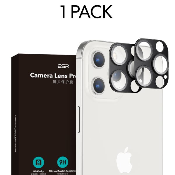 Apple iPhone 12 Pro Camera Lens HD Protector 1 PACK by ESR - Black - Image 1