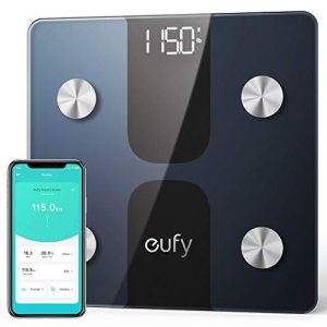 eufy Smart Scale C1 with Bluetooth, Body Fat Scale, Wireless Digital Bathroom Scale, 12 Measurements, Weight/Body Fat/BMI, Fitness Body Composition Analysis, lbs/kg - T9146H11