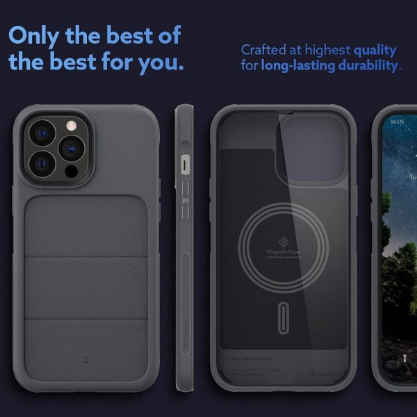 Apple iPhone 13 Pro Max Stratum 360 Degree Protection Case with Magnetic Protector by Caseology - ACS03599 - Ash Gray - Image 2