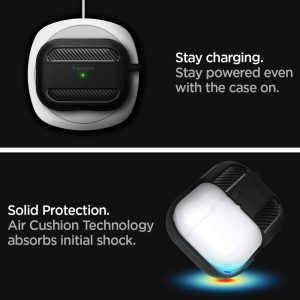 Apple AirPods Pro (2019) Case Spigen Rugged Armor - Matte Black - ASD00540 - Image 7