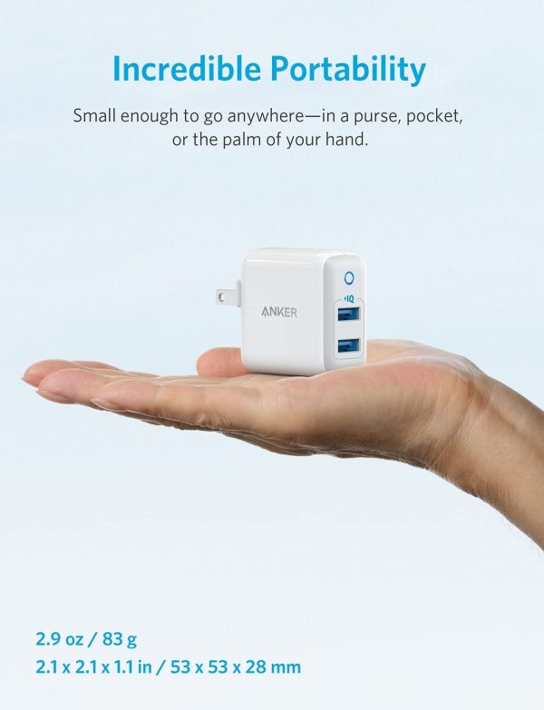 ANKER PowerPort II IQ with 2 PIQ Ports 12W - White - A2027121 - Image 2