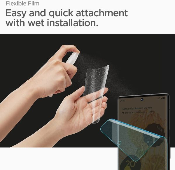 Google Pixel 6 Pro NeoFlex Protector Pack of 2 Case Friendly by Spigen AFL03643 - Crystal Clear - Image 7