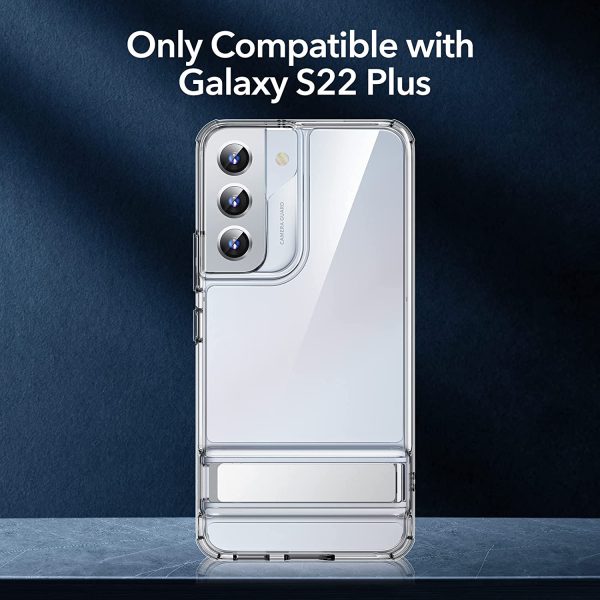 719JHs4gwHL._AC_SL1500_ Galaxy S22 Plus Air Shield Boost Back Case with Kickstand by ESR – Crystal Clear - Image 9
