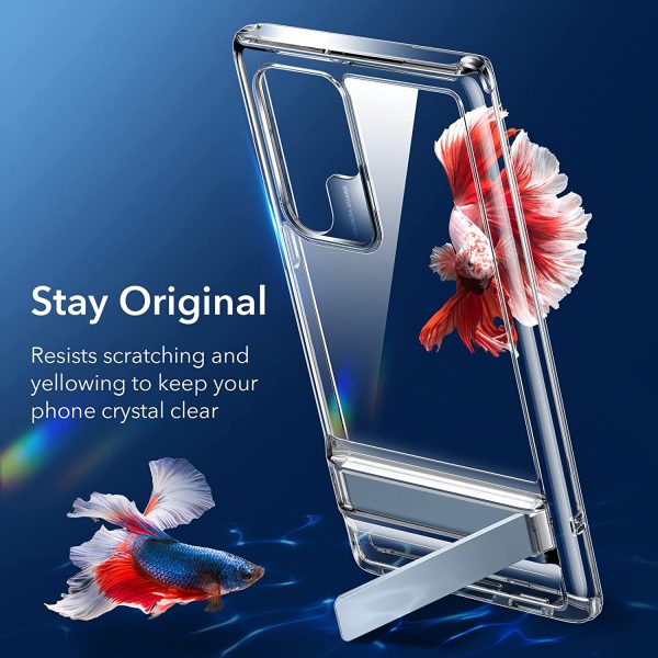 Galaxy S22 Ultra Air Shield Boost Back Case with Kickstand by ESR – Crystal Clear - Image 8