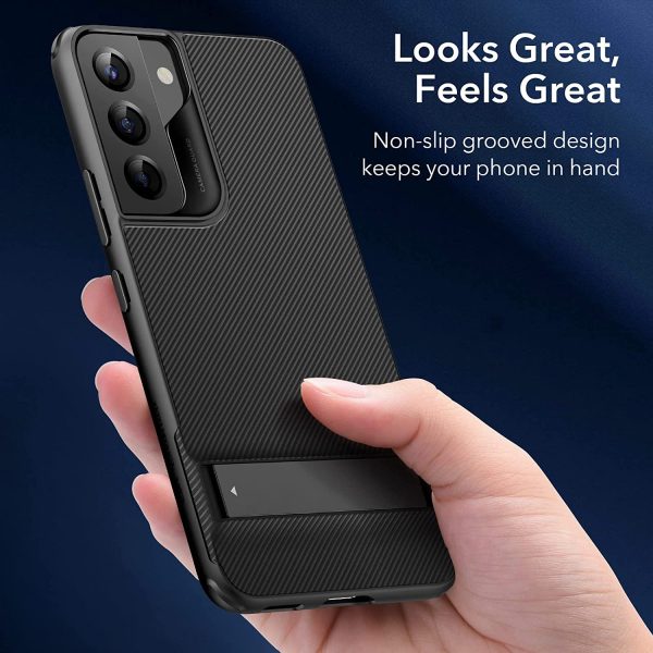 Galaxy S22 Air Shield Boost Back Case with Kickstand by ESR – Black - BIS - Image 3