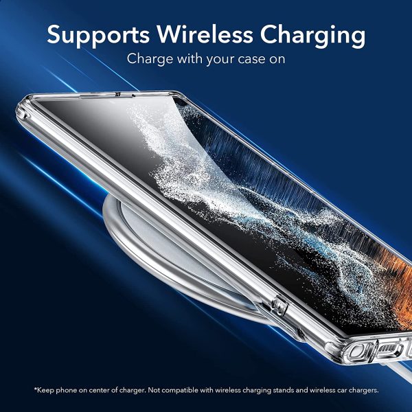 Galaxy S22 Ultra Air Shield Boost Back Case with Kickstand by ESR – Crystal Clear - Image 4
