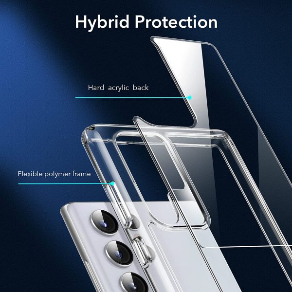 Galaxy S22 Ultra Air Shield Boost Back Case with Kickstand by ESR – Crystal Clear - Image 3