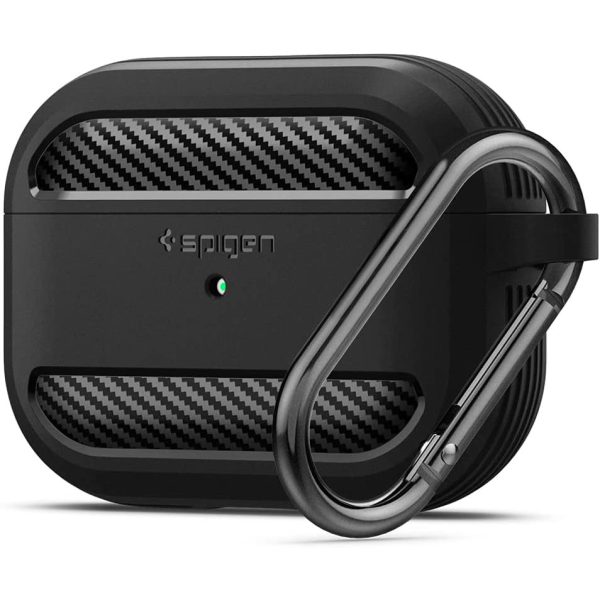 apple-airpods-pro-rugged-armor-case-by-spigen-matte-black Apple AirPods Pro (2019) Case Spigen Rugged Armor - Matte Black - ASD00540 - Image 1