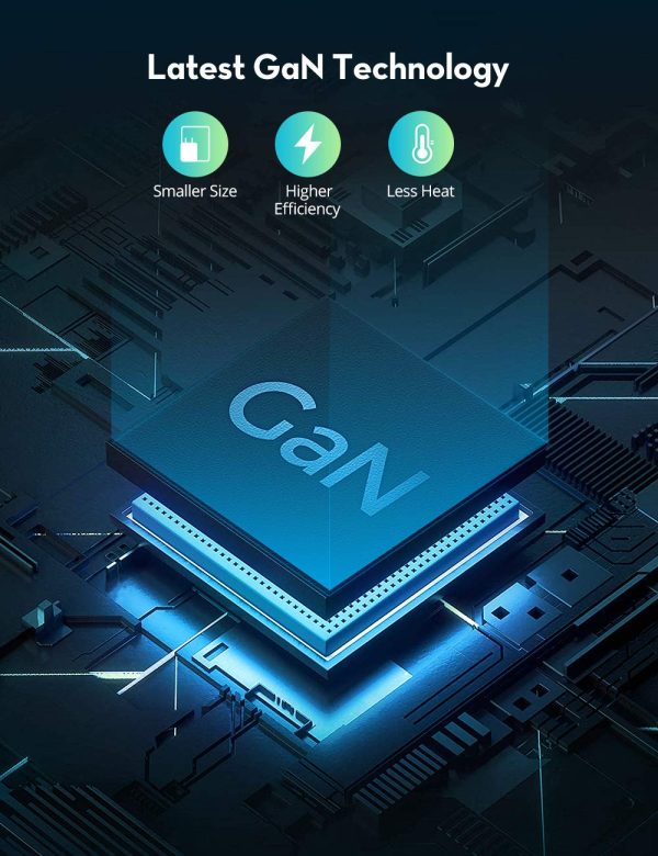 RAVpower PD Pioneer 65W GaN Tech USB C Wall Charger with USB C to USB C Cable - RP-PC133 - US Plug - Black - Image 4