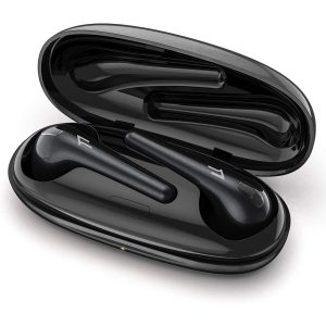 1More ComfoBuds Wireless Earbuds, Mini Noise Cancelling True Wireless Earbuds for Teenager, Bluetooth 5.0 Headphones with 4 Mics, IPX5 Waterproof Sports Earphone for Students - Black