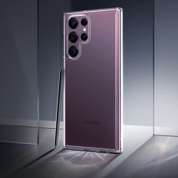 51t6NnzXt2L._AC_SL1200_ Ultra Hybrid Case for Galaxy S22 Ultra by Spigen ACS03918 - Crystal Clear - Image 2