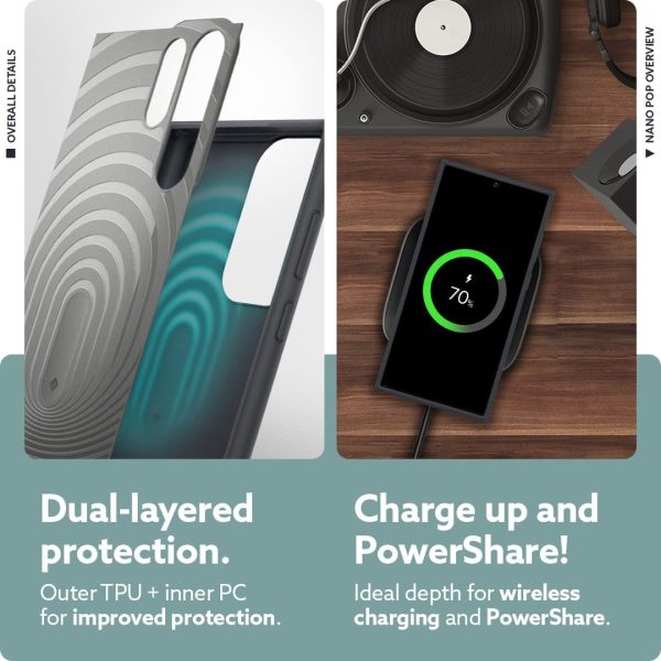 Galaxy S22 Ultra NanoPop Dual tone Liquid Silicone Case by Caseology - Black Sesame - ACS03937 - Image 9