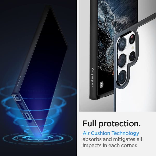 Ultra Hybrid Case for Galaxy S22 Ultra by Spigen ACS03919 - Matte Black - Image 4