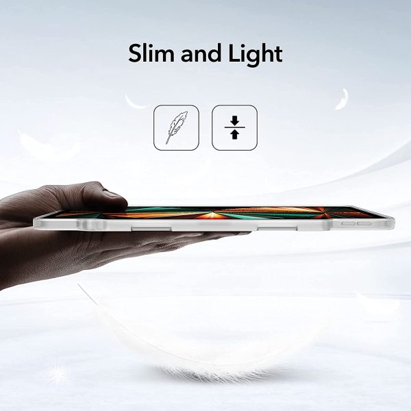 iPad Pro 12.9" 2022 / 2021 Project Zero Slim TPU Flexible Case with Pencil Holder - Matte Clear - Image 2