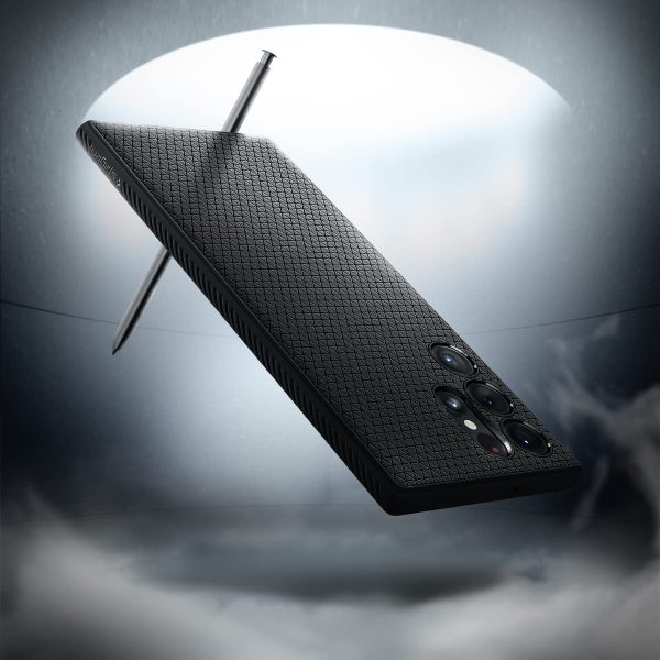 Galaxy S22 Ultra Liquid Air Case by Spigen ACS03915 - Matte Black - Image 2