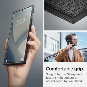 Galaxy S22 Ultra Liquid Air Case by Spigen ACS03915 - Matte Black - Image 3