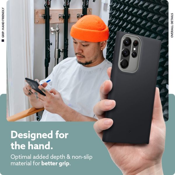 Galaxy S22 Ultra NanoPop Dual tone Liquid Silicone Case by Caseology - Black Sesame - ACS03937 - Image 5