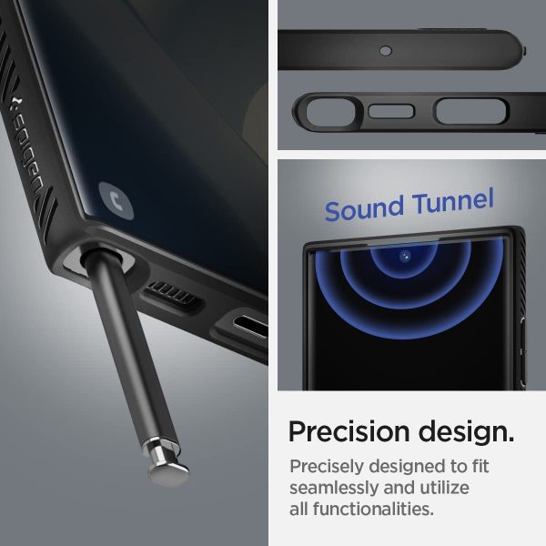 Galaxy S22 Ultra Liquid Air Case by Spigen ACS03915 - Matte Black - Image 4