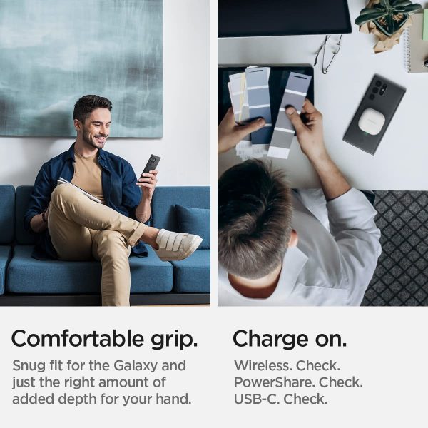 Galaxy S22 Ultra Thin Fit Case by Spigen - ACS03911 - Matte Black - Image 4