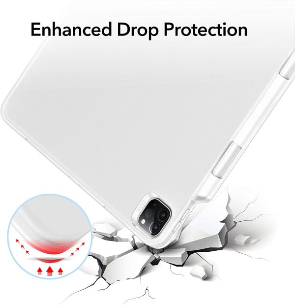 iPad Pro 12.9" 2022 / 2021 Project Zero Slim TPU Flexible Case with Pencil Holder - Matte Clear - Image 3