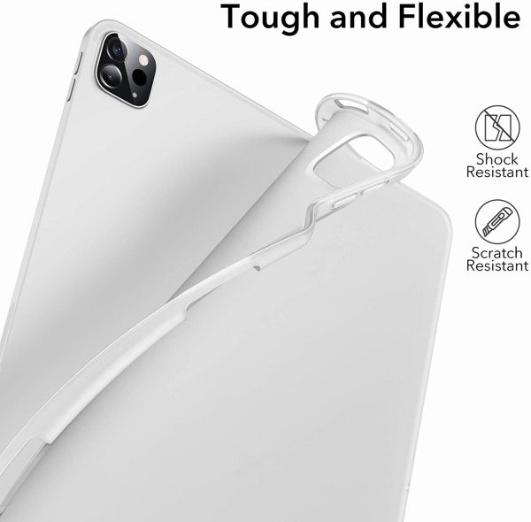 iPad Pro 12.9" 2022 / 2021 Project Zero Slim TPU Flexible Case with Pencil Holder - Matte Clear - Image 4