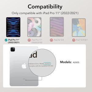 iPad Pro 11 2021 Ascend Trifold Hard Smart Case by ESR - Silver Gray - Image 2