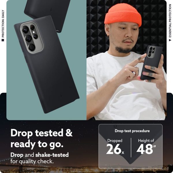 Galaxy S22 Ultra NanoPop Dual tone Liquid Silicone Case by Caseology - Black Sesame - ACS03937 - Image 6