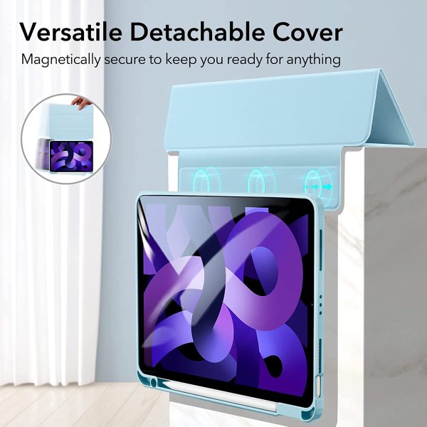 iPad Air 5 2022 Rebound Hybrid Case Pro Stand Case with Detachable Cover & Pencil Holder - Sky Blue also for iPad Air 4 2020 / iPad Pro 11" 2021 - Image 3