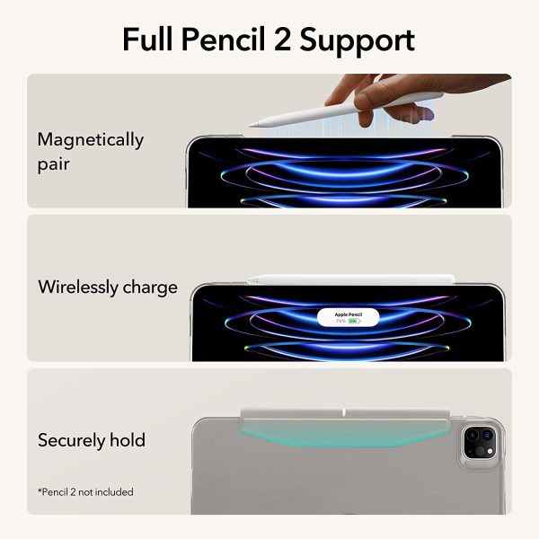 iPad Pro 11 2021 Ascend Trifold Hard Smart Case by ESR - Silver Gray - Image 3