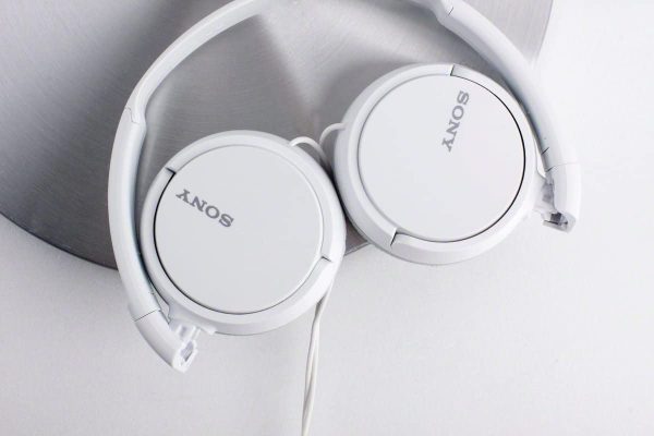Sony ZX Series Wired On-Ear Headphones with Mic - White MDR-ZX110AP - Image 8