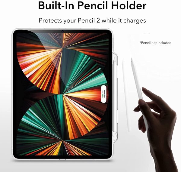 iPad Pro 12.9" 2022 / 2021 Project Zero Slim TPU Flexible Case with Pencil Holder - Matte Clear - Image 5