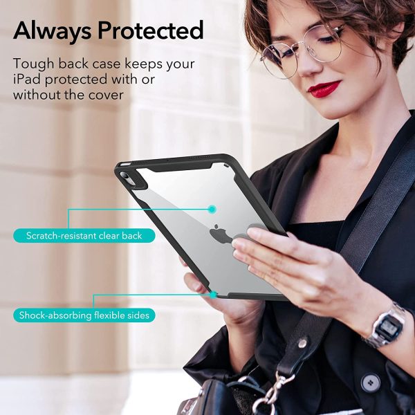 iPad Air 5 2022 Rebound Hybrid Case 360 Detachable Magnetic Cover, Adjustable Portrait / Landscape Stand, Pencil 2 Support, iPad Air 5/4 Case - Silver Gray - Image 4