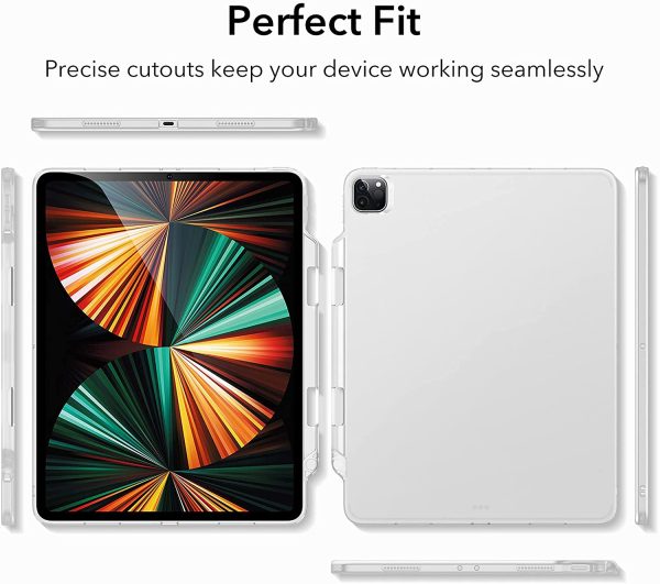 iPad Pro 12.9" 2022 / 2021 Project Zero Slim TPU Flexible Case with Pencil Holder - Matte Clear - Image 7