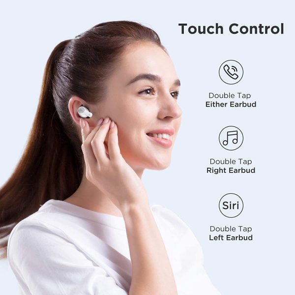 1More PistonBuds Bluetooth Headphone 5.0 with 4 Built-in Mics ENC for Clear Call, True Wireless Earbuds IPX4 with DNN, HiFi Stereo in-Ear Deep Bass Headset, Supports AAC&SBC, 24H - White - Image 5