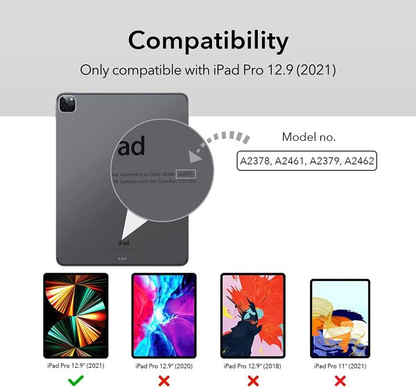 iPad Pro 12.9" 2021 Project Zero Slim TPU Flexible Case with Pencil Holder - Matte Black - Image 4