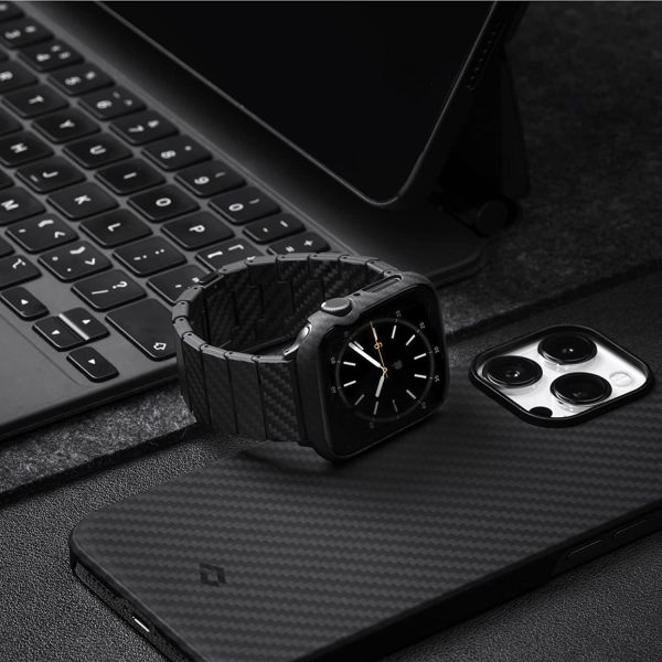 Apple Watch Series 8 / Series 7 45mm Air Case Exquisite Refined Minimalist Slim Apple Watch Case Protective iWatch Cover Carbon Fiber - Image 5