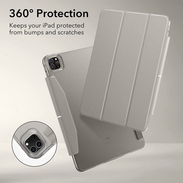 iPad Pro 11 2021 Ascend Trifold Hard Smart Case by ESR - Silver Gray - Image 9