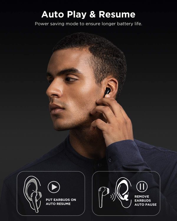 1More ComfoBuds Wireless Earbuds, Mini Noise Cancelling True Wireless Earbuds for Teenager, Bluetooth 5.0 Headphones with 4 Mics, IPX5 Waterproof Sports Earphone for Students - Black - Image 5